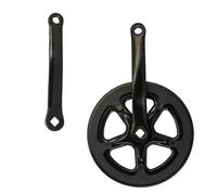 Pédalier mono axe carré double flasque Sélection CGN City 40D L170 Noir
