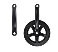Pedalier mono city 38d l170 acier axe carre double flasque noir (2.38 - 3/32"")