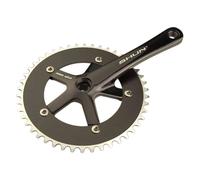 Pedalier Monovitesse/Fixie 46d L165 Noir (Diam 130/Axe Carre 110.5) Multicolore