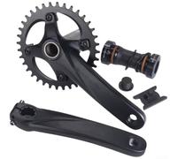 Pédalier pour VTT Creux 34T Narrow Wide Compatible 8-12V Pédalier | Design creux intégré, léger, efficacité accrue, compatible 8-12 vitesses, finition sablée noire