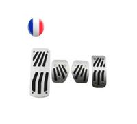 Pédalier Repose pied - Alu - Compatible Peugeot et Citroën - Accélérateur, Frein, Embrayage - Gris