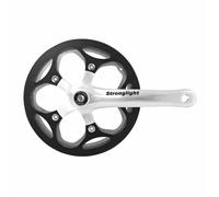 Pédalier route avec carter pour transmission sans tendeur de chaîne pour moyeu vitesse intégrée Stronglight Impact R 46Dts 8V. 70 mm Noir