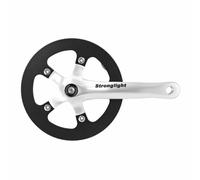 Pédalier route avec carter pour transmission sans tendeur de chaîne pour moyeu vitesse intégrée Stronglight Impact R 42Dts 8V. 170 mm Noir