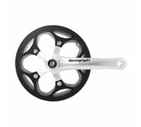 Pédalier route avec carter pour transmission sans tendeur de chaîne pour moyeu vitesse intégrée Stronglight Impact R 46Dts 8V. 70 mm Noir