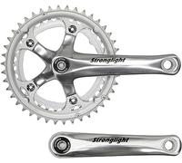 Pedalier route stronglight 8-9v. impact argent 155mm 42-34 (axe carre 107mm)