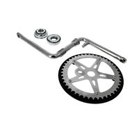 Motodak Pédalier BMX monobloc 44 DTS Argent – Ensemble avec cuvettes D1/2