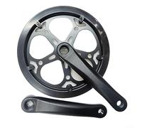 Pédalier simple 170 mm carré conique compatible 40T 48T 52T pour vélo avec protection de chaîne pour VTT Fixie E-For Bike Noir (52T)