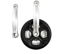 Pedalier Vtt Triple 42-34-24d L170 Alu Noir Pare Chaine Demontable (Axe Carre 122) Multicolore
