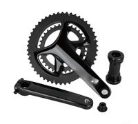 Pédalier Vélo 11/12 Vitesses 34-50T Mat Pédalier Vélo 11/12 Vitesses | Alliage 6061-T6 léger, double plateau 34/50T, compatible route, montage pour facile, finition noire