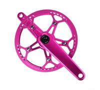 Pédalier Vélo Pliant Aluminium Léger Interface FOR pour dub Pédalier | Alliage aluminium creux, poids réduit, polissage précision, fini anodisé, résistance pour usure rayures(50TChainring Silver)