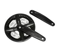 P2R Pédalier VTT Black-X Alu noir 170mm 9v 48-38-28 (boîtier 110mm) avec pare-chaîne multicolore