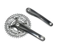 P2R Pédalier VTT 9V Aluminium argent 170 mm 42-32-22 Boîtier 113 mm Plateaux démontables Multicolore