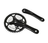 Pédalier VTT alu (boîtier) plateaux démontable P2R 9V. 170 mm 44-32-22 Noir