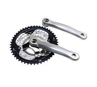 Pedalier VTT p2r 7-8v. alu Argent 170mm 48-38-28 (boitier 118mm)