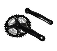 Pedalier Vtt P2r 7-8v. Alu Noir 170mm 42-34-24 (Boitier 118mm) Multicolore