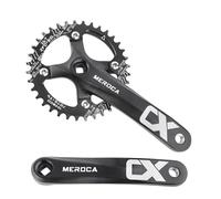 Pédalier VTT, Pédalier MTB à cône carré avec Bras de 170mm 104 BCD, Compatible avec Les vélos Mono-Vitesse et Les vélos 8/9/10/11 Vitesses, optionnel 32T/34T/36T/38T/40T/42T Chainring Crank Set