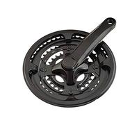 Pedalier VTT Triple 48-38-28d l152 20"/24" Acier Noir (manivelles plastifiees)