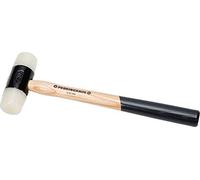 Peddinghaus 5037020035 Maillet en Nylon avec Manche en Bois de Frêne, Blanc/Beige/Noir, Ø 35 mm