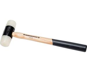 Peddinghaus 5037020035 Maillet en Nylon avec Manche en Bois de Frêne, Blanc/Beige/Noir, Ø 35 mm
