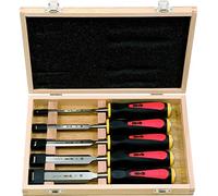 Peddinghaus 7000200701 Nertech Ciseau à bois, Argent/noir, Set de 5 Pièces