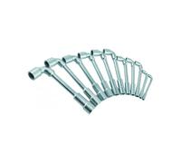 Peddinghaus Jeu de clés à pipe 6x6 pans - 16 pièces (8 à 24 mm) - acier chrome vanadium forgé - clés débouchées professionnelles - coffret de rangement - MOB