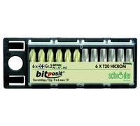 Peddinghaus Schröder 3.620.1-200 Bitposit Lot de 6 x embouts de vissage PHZ 2 et 6 x embouts de vissage Torx 20