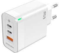 PEDEA Chargeur rapide "Triple" 65W GaN USB-C (PD) USB-A, blanc (60040107)