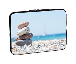 PEDEA Coque de protection design Sac pour ordinateur portable 10,1 pouces Stacked Stones