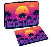 PEDEA Design Étui de Protection pour Ordinateur Portable jusqu'à 13,3" Motif Carte Mondiale Marron