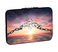PEDEA Design Étui de Protection pour Ordinateur Portable jusqu'à 17,3 Pouces Motif Carte Globale Marron