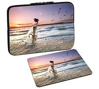 Pedea Design Housse de Protection d'ordinateurs Portables 10,2 "/13,3 pouces/15,6 pouces/17,3 Pouces 13,3 Zoll + Mauspad Message in a Bottle