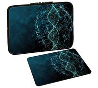 PEDEA DNA Strings Housse de Protection Design pour Ordinateur Portable jusqu'à 17,3" avec Tapis de Souris