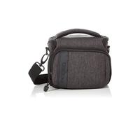 PEDEA Sacoche pour Appareil Photo *Fashion* Noir 19 x 17 x 15 cm (LxHxP) - pour réflex - Sacoche pour Appareil Photo Grande Taille - Sac à bandoulière pour caméra - pour Appareil système