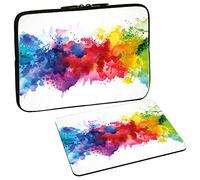 Pedea Étui Design 25,6 cm, 34,4 cm, 44,9 cm, avec Tapis de Souris, Couleur Blob