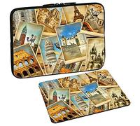 Pedea Étui pour Tablette PC 10,1" avec Tapis de Souris Design Vintage