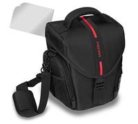 Pedea GmbH set012-65060315-0011 Sacoche avec Housse anti-pluie/Protection d’écran pour Appareil photo SLR Panasonic Lumix DMC G70/DMC G81/DMC GM5/DMC GX80/DMC GH4/DMC GX8 Rouge