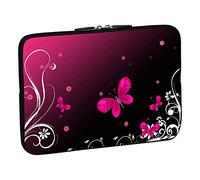 PEDEA Housse de néoprène pour pc portable de 15.6" (39,6cm) Butterfly