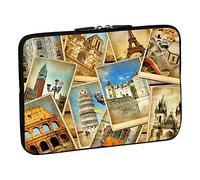 PEDEA Housse de néoprène pour pc portable de 15.6" (39,6cm) Vintage Travel