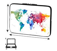 PEDEA Housse de Protection Design pour Ordinateur Portable jusqu'à 15,6" (39,6 cm), Couleur Monde