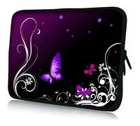 PEDEA Housse de protection en néoprène pour ordinateur portable 15,6'' (39,6 cm), purple butterfly