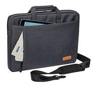 PEDEA Housse pour ordinateur portable ``Elegance`` Étui pour ordinateur portable jusqu?à 17,3 pouces (43,9 cm) Sacoche à bandoulière et compartiment pour tablette jusqu?à 11 pouces (27,96 cm), gris Gr