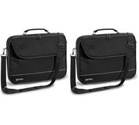 PEDEA Housse pour ordinateur portable Fair Étui pour ordinateur portable jusqu’à 15,6 pouces (39,6 cm) Sacoche à bandoulière, noir (Lot de 2)