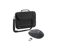 PEDEA Housse pour ordinateur portable Fair Etui pour ordinateur portable jusqu'à 17,3 pouces (43,9 cm) Sacoche à bandoulière, avec souris sans fil