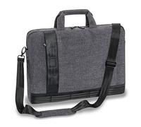 PEDEA Housse pour ordinateur portable "Fancy" Étui pour ordinateur portable jusqu’à 15,6 pouces (39,6 cm) Sacoche à bandoulière, gris