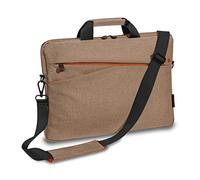 PEDEA Housse pour ordinateur portable "Fashion" Étui pour ordinateur portable jusqu’à 15,6 pouces (39,6 cm) Sacoche à bandoulière, beige