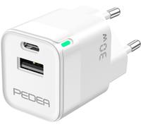 PEDEA Mini chargeur rapide "Dual" 30W 1xC, 1xA, blanc (60040106)