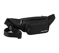 PEDEA Sac Banane Trend Sac Banane imperméable Sac sur la Hanche avec Fermeture éclair pour Femmes et Hommes, Taille M Noir