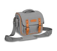 PEDEA Sacoche pour Appareil Photo DSLR Vintage Sac Photo pour Appareil Photo réflex avec Protection Contre la Pluie étanche, bandoulière et Compartiments pour Accessoires, Taille XL Gris