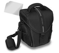 PEDEA Sacoche pour appareil photo Sony Panasonic Lumix DMC-FZ72 avec sangle, compartiment pour objectif et accessoires Avec film de protection d'écran