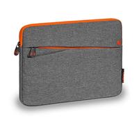 Pedea Sacoche pour Tablette PC Fashion pour 10,1-11 Pouces (25,6-27,96 cm) Housse de Protection Étui Case avec Compartiment pour Accessoires, Gris/Orange 64060052, 10,1"